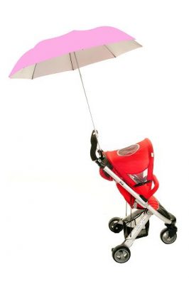 pink parasol for buggy