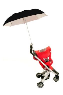 Height Adjustable Buggy Brolly - Black