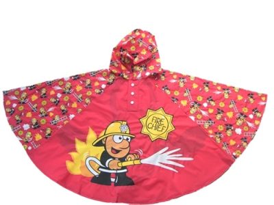 Children's Fireman Rain Poncho